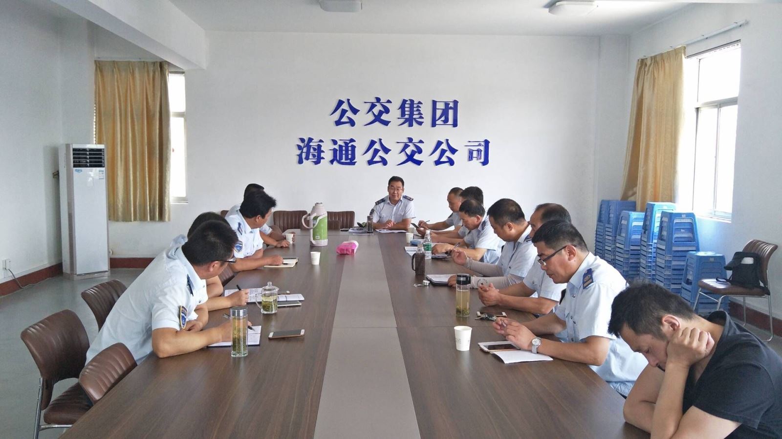公交集團(tuán)海通公交公司召開機(jī)務(wù)例會(huì)